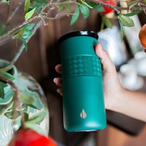 Ly giữ nhiệt Artisan Elemental 480ml màu xanh lá, giữ nhiệt vượt trội, inox 304, FDA Hoa Kỳ, nắp sứ sang trọng