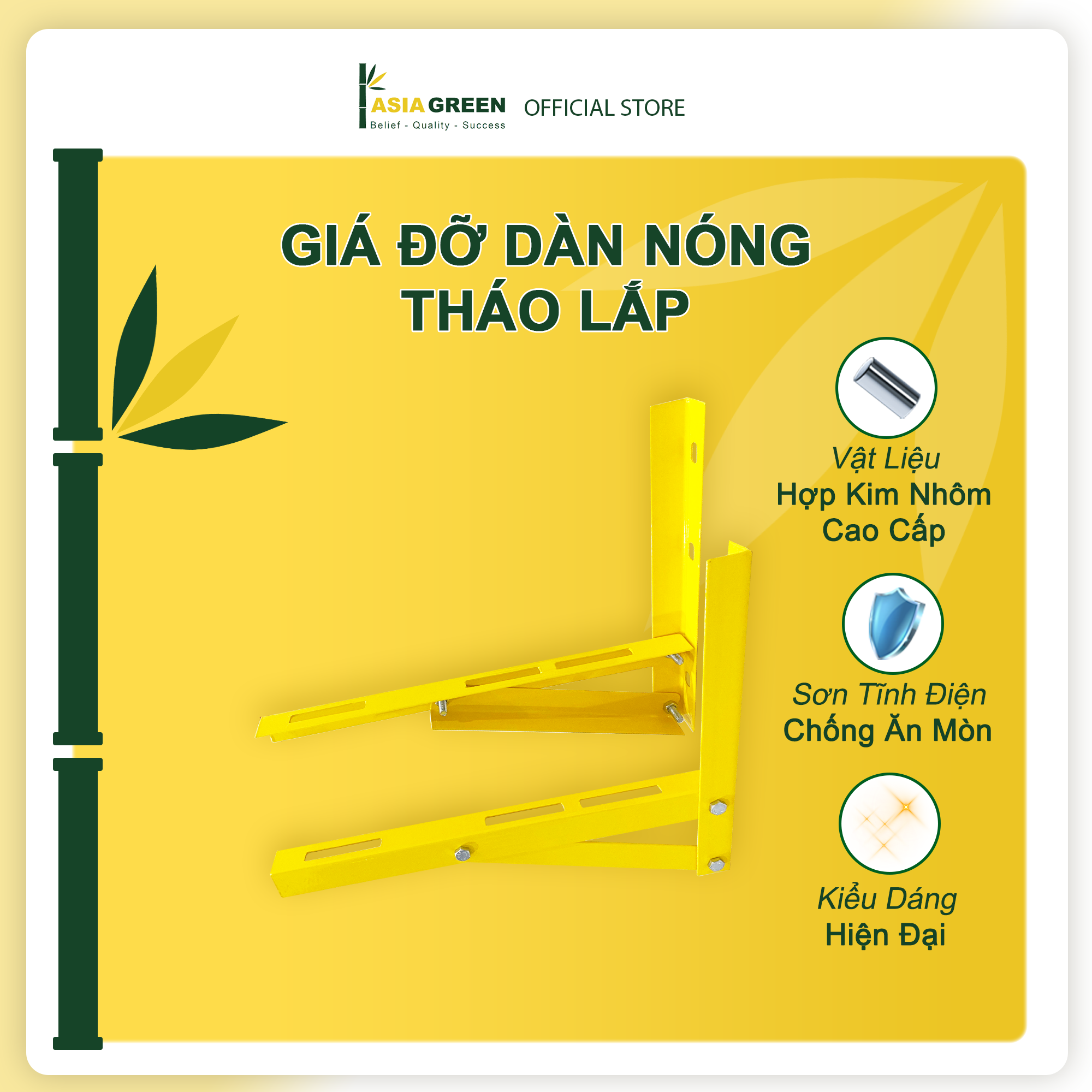 Giá Đỡ Cục Nóng Máy Lạnh Tháo Lắp, Dày Dặn, Hàng Chính Hãng - ASIA GREEN ( Giá bao gồm VAT)