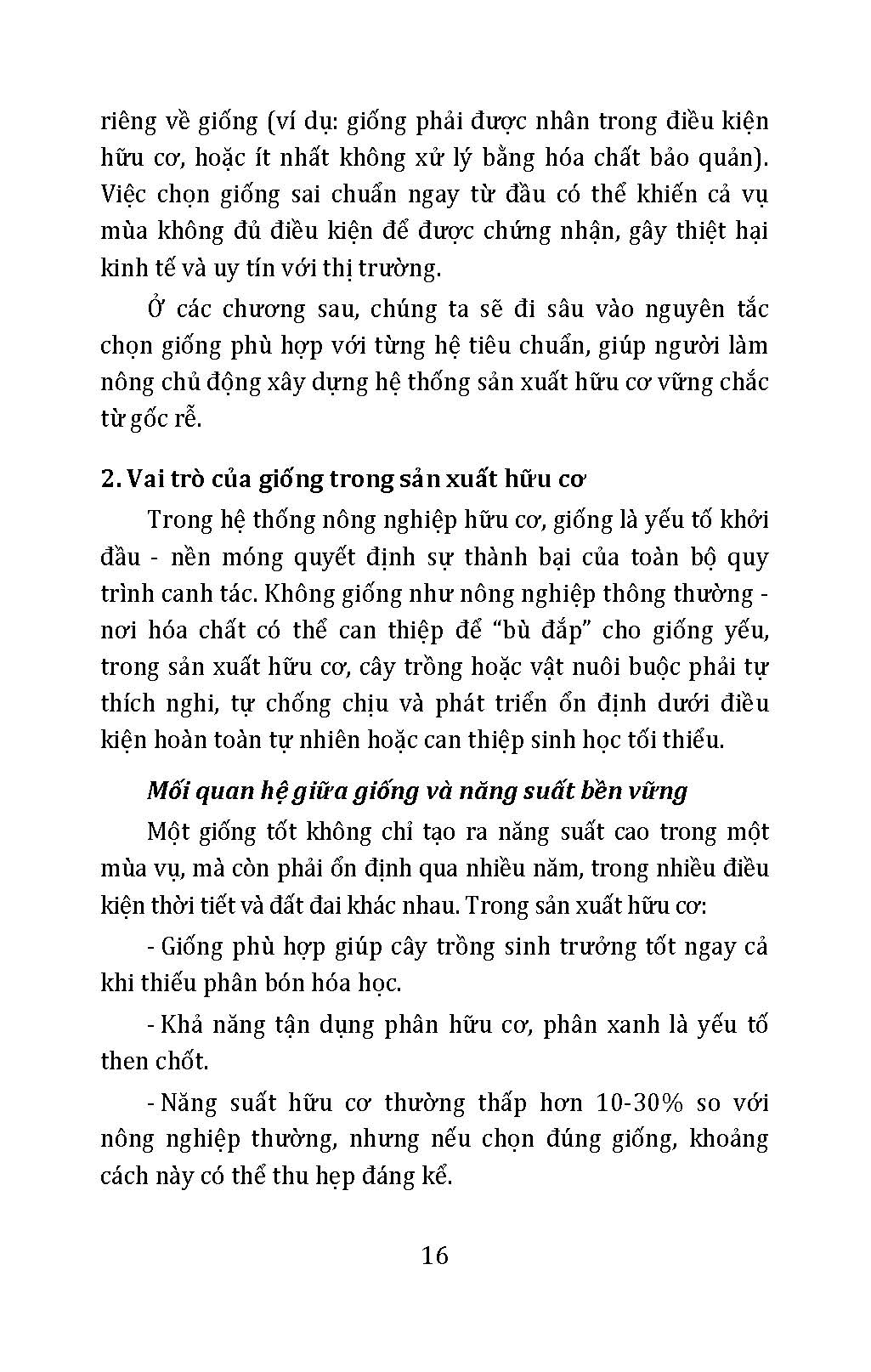 Nông Nghiệp Hữu Cơ - Chọn Giống Hữu Cơ