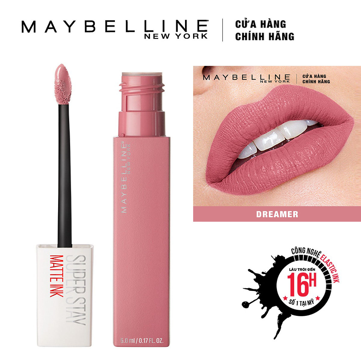 Son Kem Lì Maybelline Super Stay Matte Ink 5ml - Màu 10 Dreamer