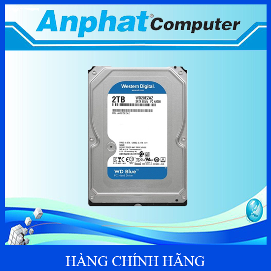 Ổ Cứng HDD WD Blue 2TB/64MB/5400rpm/3.5" WD20EZAZ - Hàng Chính Hãng