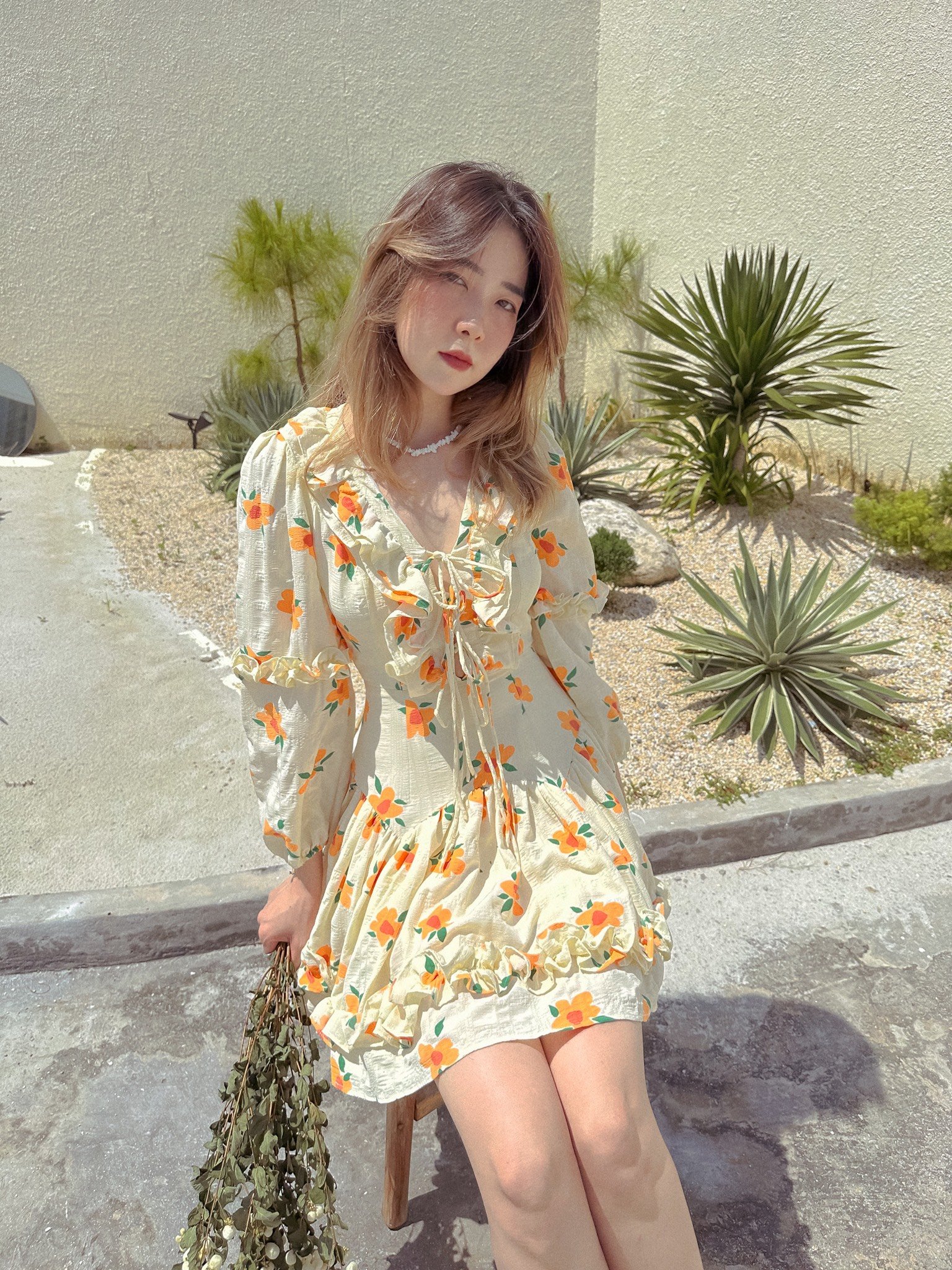 Đầm hoa cột dây ngực Shandy Dress Gem Clothing SP060746