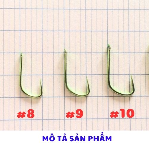 [50 cái] Lưỡi câu cá nah sói xanh lá không ngạnh siêu bền chắc , gía siêu rẻ giá bán /50 cái