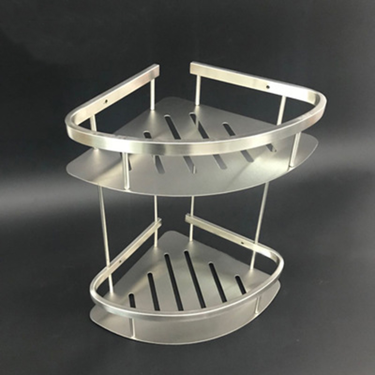 Kệ 2 tầng góc bằng inox 304 đựng gia vị, sữa tắm, dầu gội trong nhà bếp, nhà tắm,...