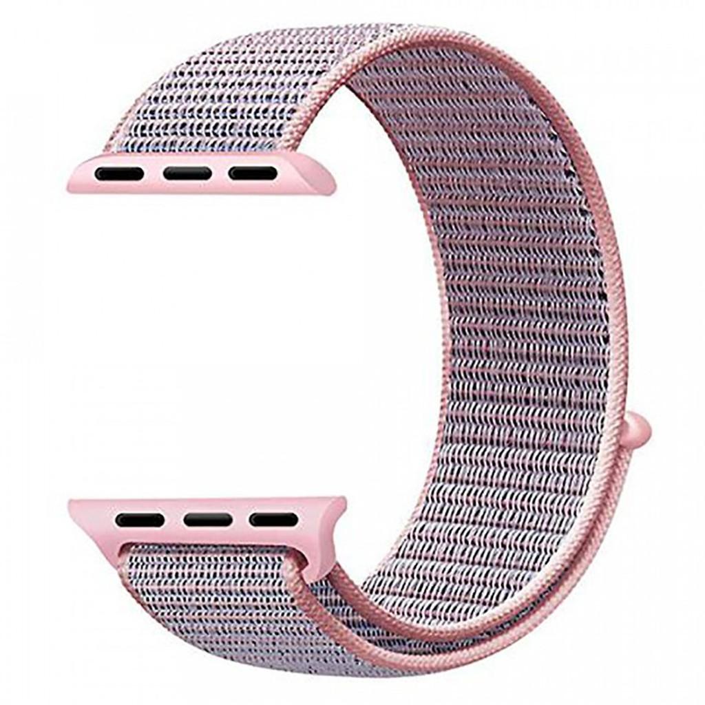 Dây Đeo Cho Apple Watch Nylon Sport Loop Màu Hồng Nhạt 30-40mm