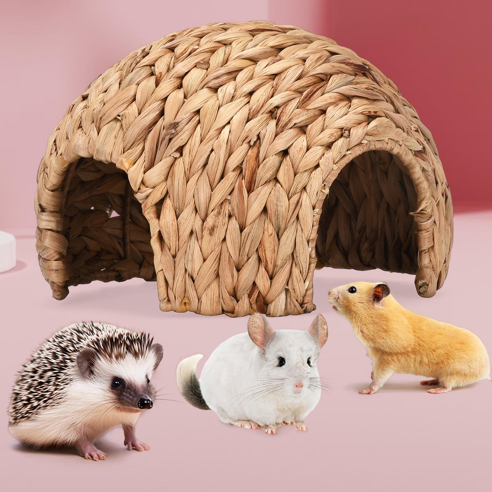 Woven Hamster Hideout Cage Accessories Sleeping Hut Pets Hideout Hamster Tunnel Toy for Chipmunk Bunny Dwarf Hamster