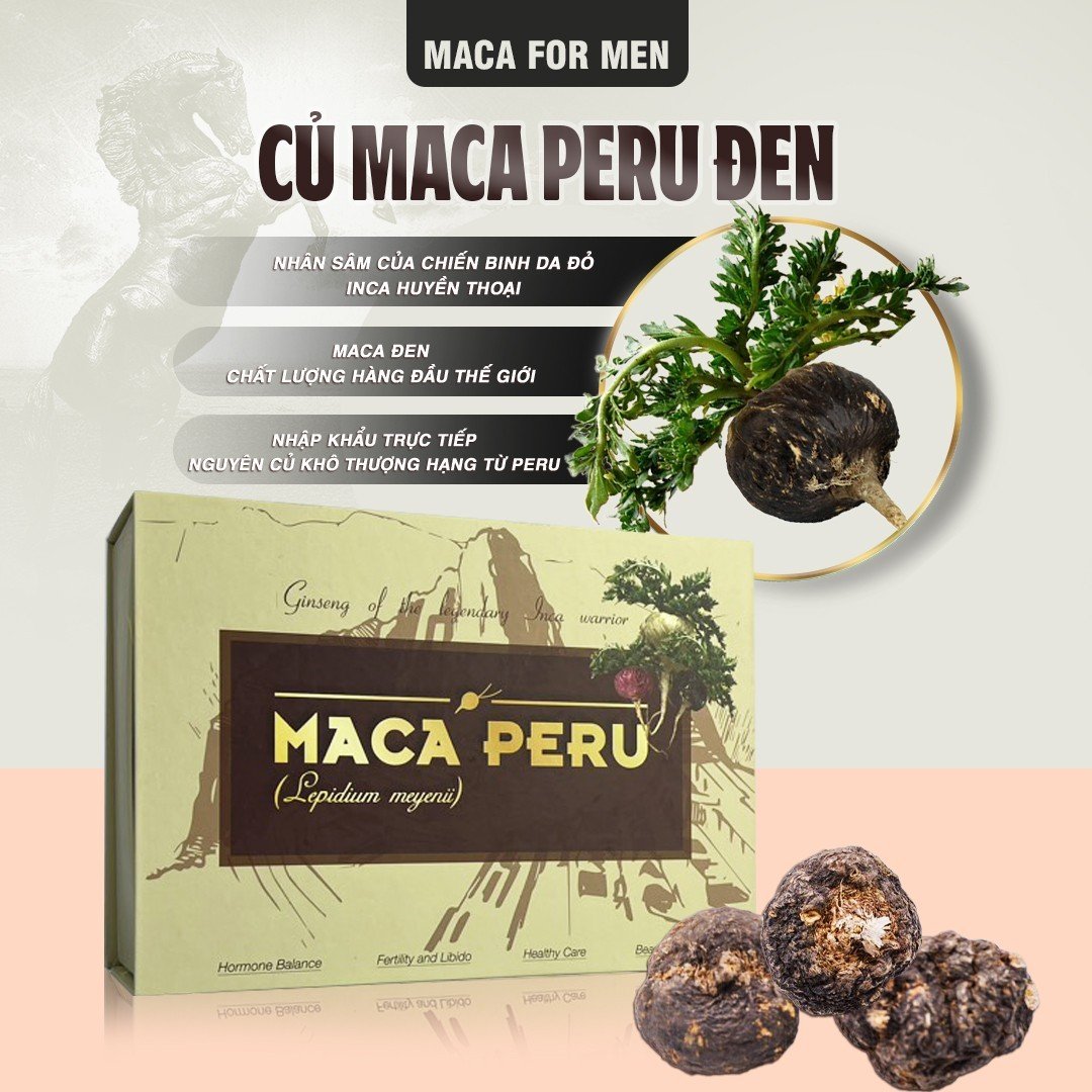 Hộp Sâm Củ Maca Peru Đen - Lepidium Meyenii 