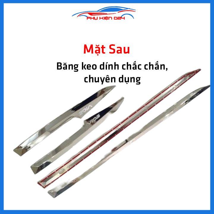 Bộ ốp nẹp sườn Vios 2019-2020-2021-2022 mạ crom trang trí làm đẹp xe