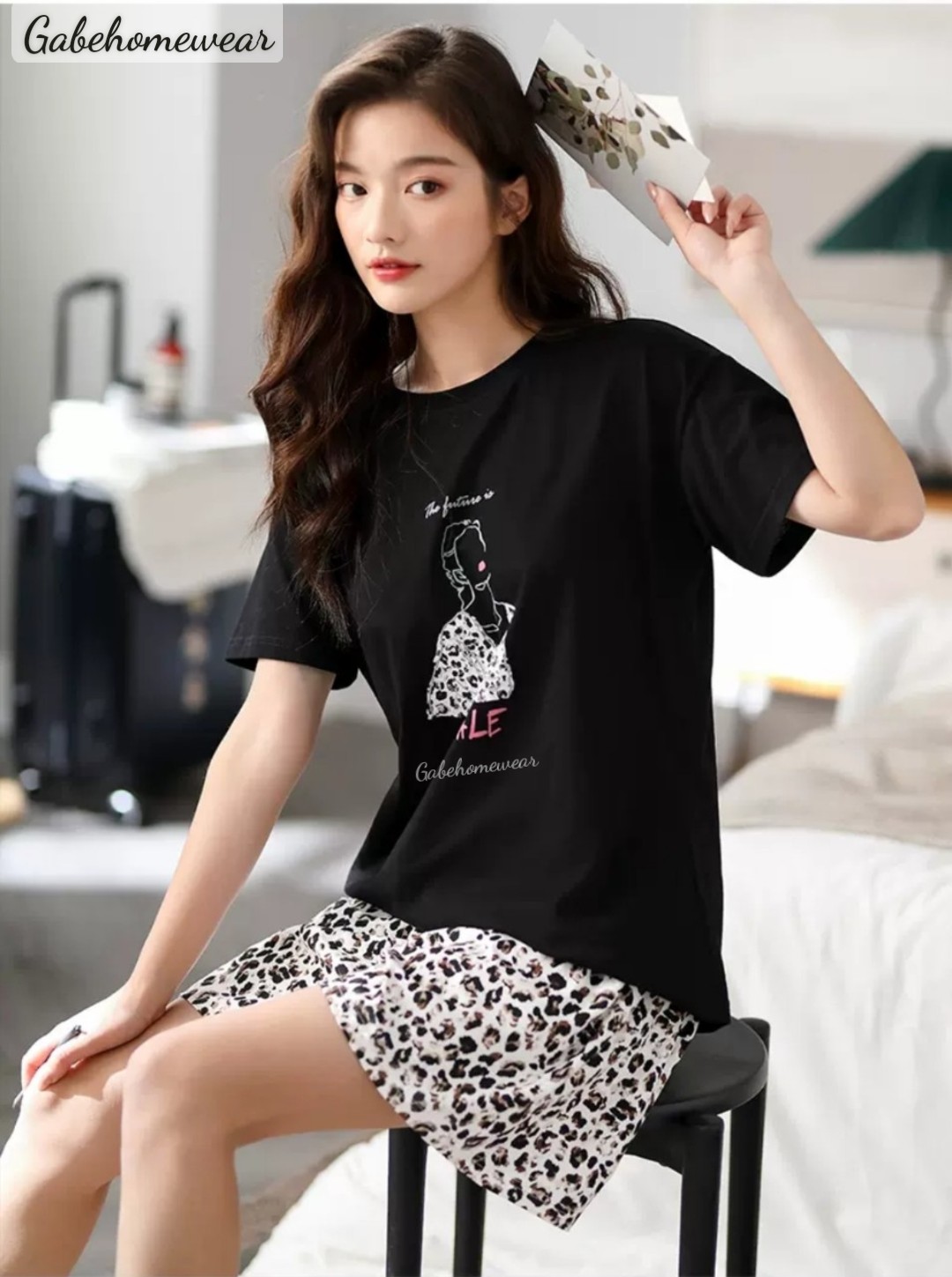 SÉT BỘ THUN MẶC NHÀ NGƯỜI LỚN IN HÌNH MÈO
