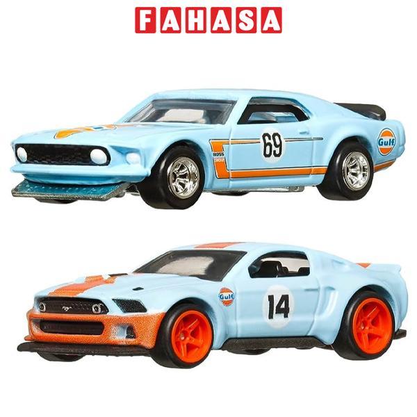 Bộ Đôi Đồ Chơi Siêu Xe Premiums 2014 Custom Mustang - Hot Wheels HKF58/HBL96