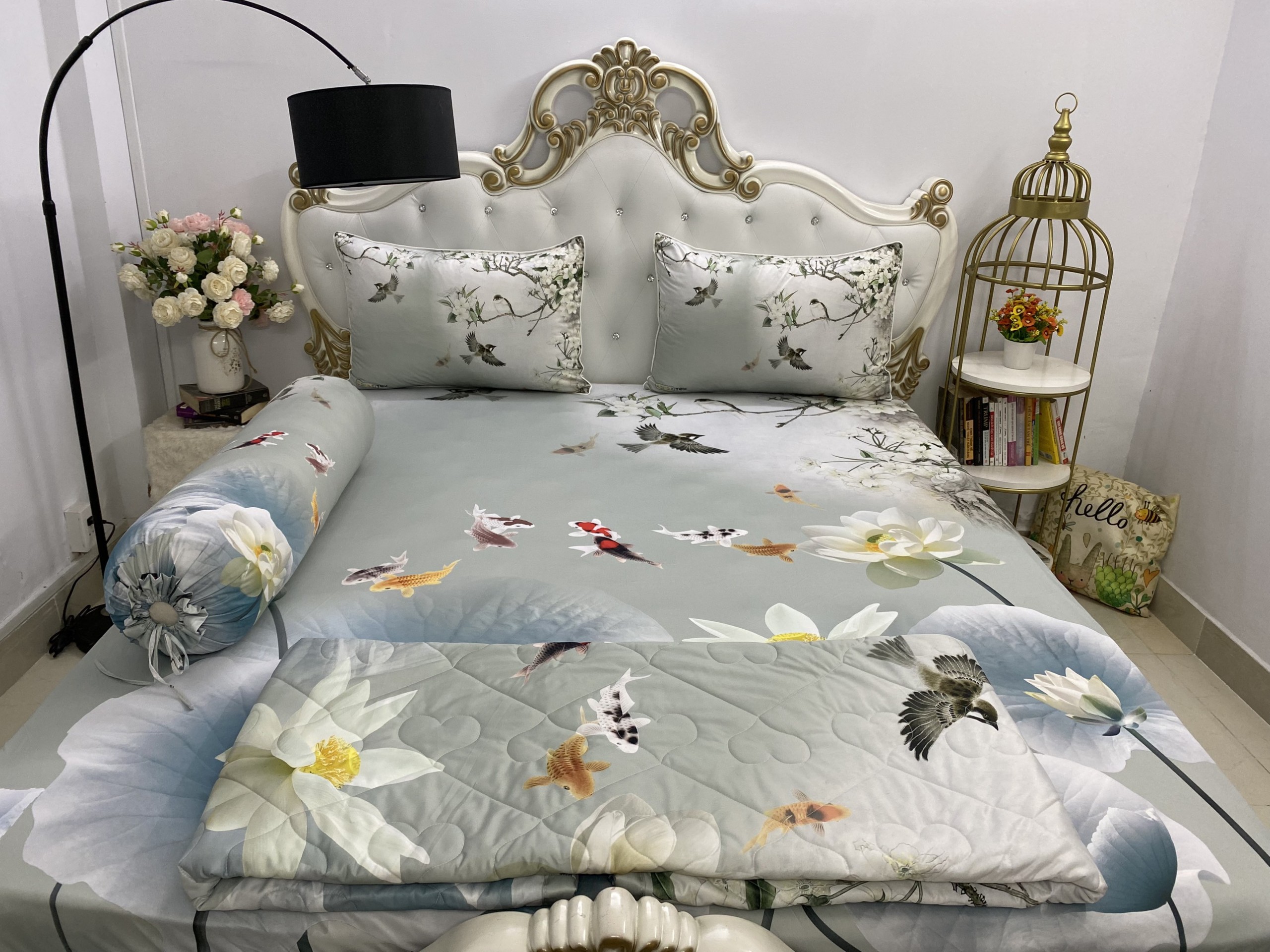 Bộ Chăn Drap gối HÀNG CHÍNH HÃNG thun Ý 5D Cao Cấp , mát lạnh, thấm hút tốt.