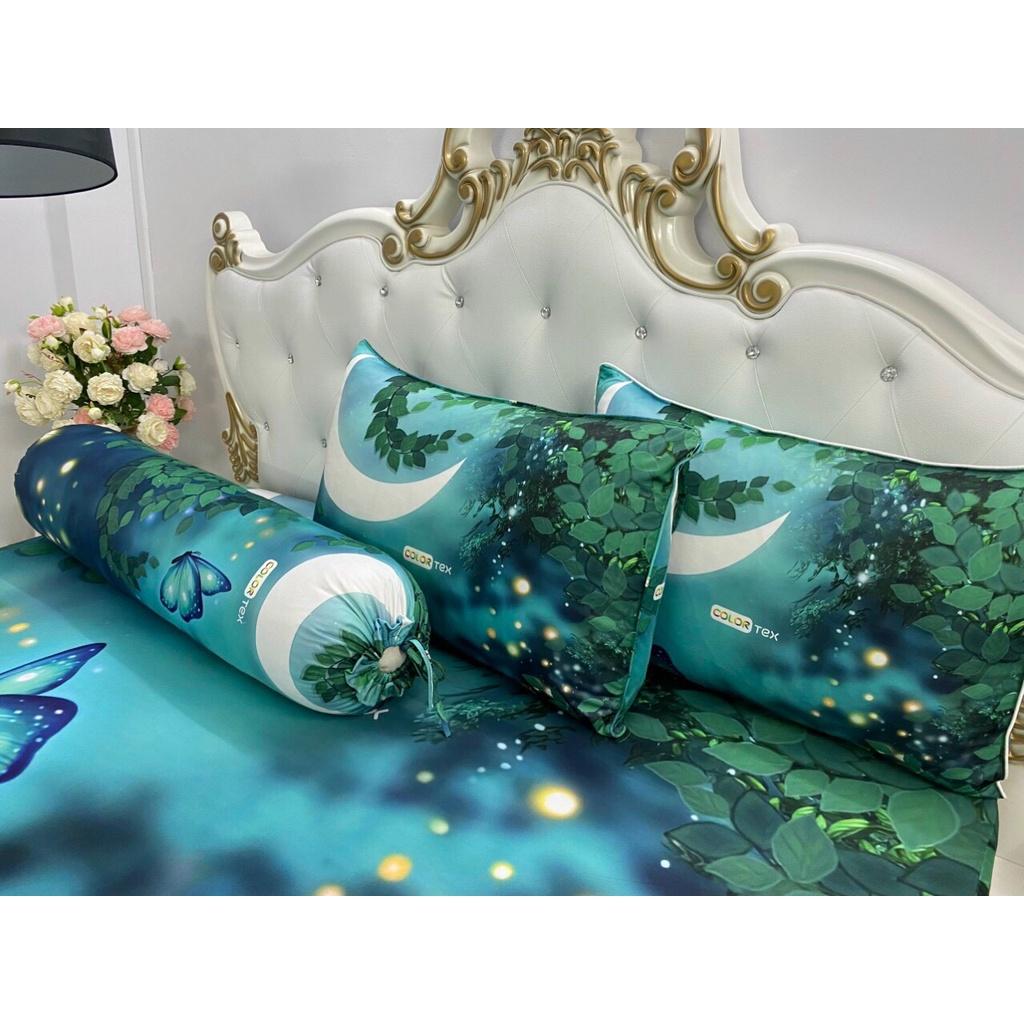 Bộ Drap+áo gối thun Ý 5D Cao Cấp , mát lạnh, thấm hút tốt