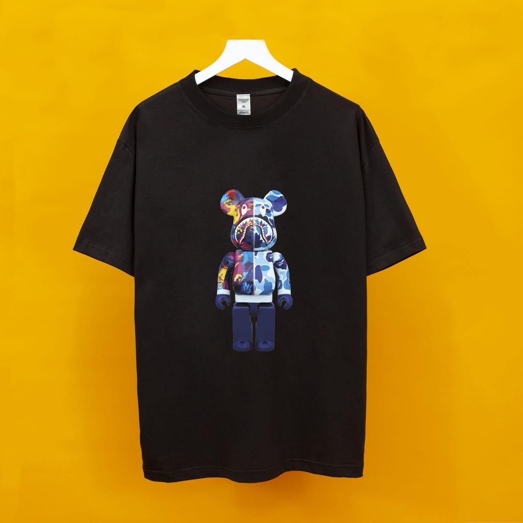 Áo thun Beabrick Nửa Hogoto shop , Áo thun unisex nam nữ form rộng oversize chất liệu Cotton