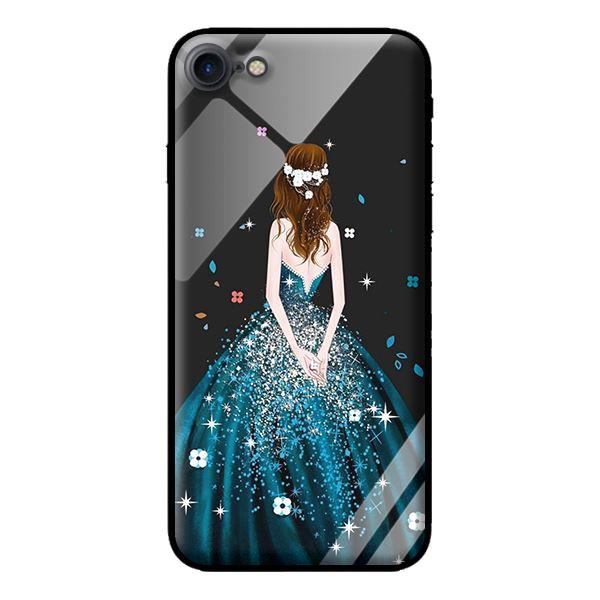 Ốp kính cường lực cho iPhone 7  Cô Gái Váy Xanh - Hàng chính hãng