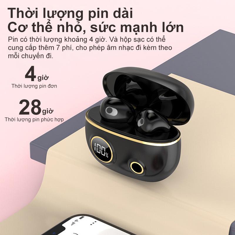 [HÀNG CHÍNH HÃNG GOOJODOQ] Tai nghe Bluetooth GOOJODOQ không dây IPX5 TWS 5.3 Âm thanh nổi Hi-Fi kèm hộp sạc Màn hình hiển thị điện kỹ thuật số LED