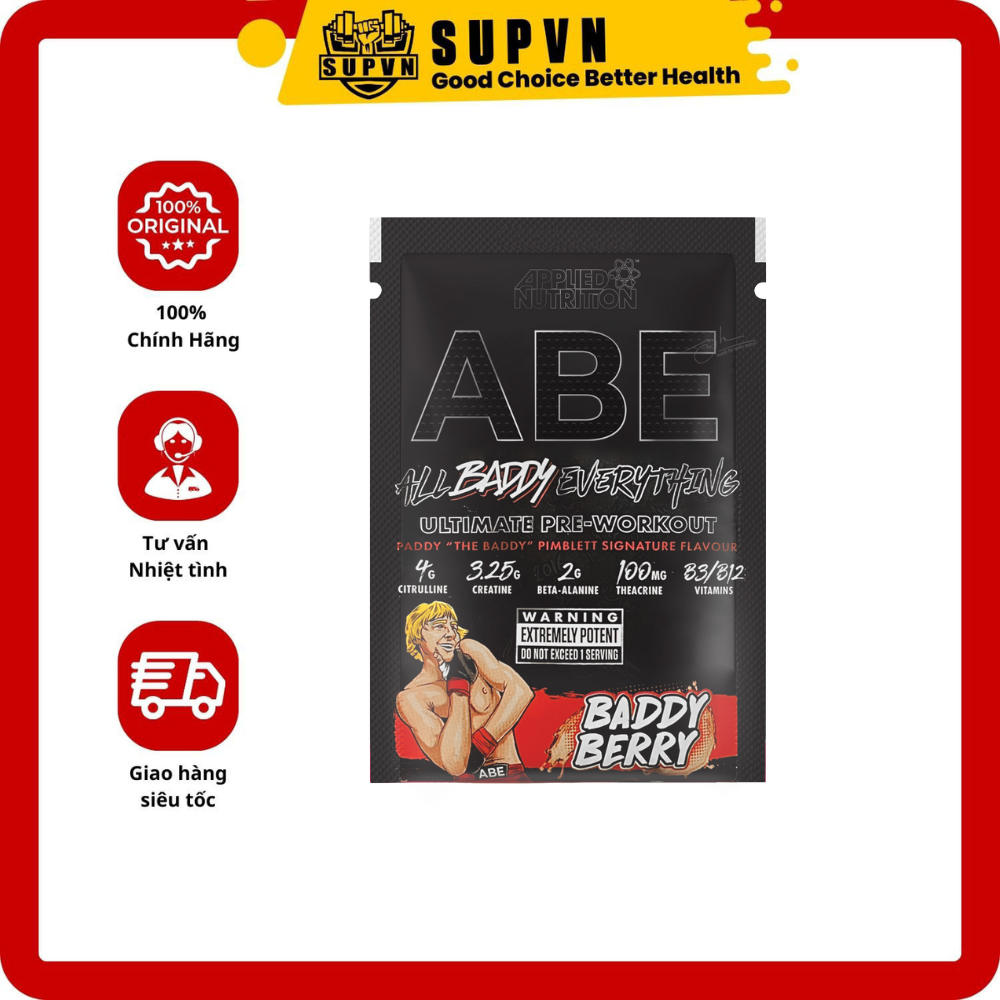 Abe Pre workout - Tăng sức mạnh tập luyện - Gói dùng thử Sample ABE Pre workout