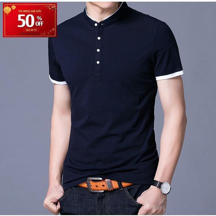 Áo thun nam cổ trụ thời trang