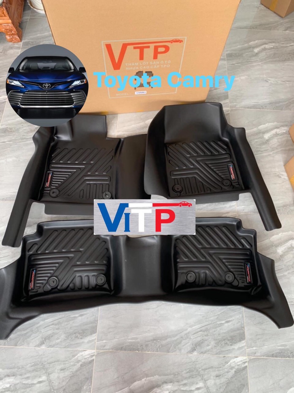 Thảm sàn nhựa đúc khuôn ViTP Toyota Camry 2020