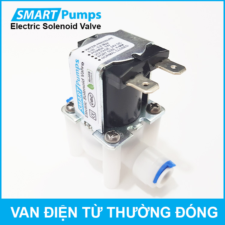 Van điện từ 24V RO 6mm thường đóng Smartpumps