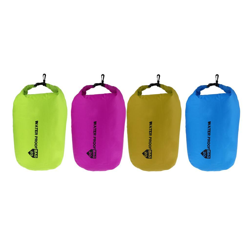 2X Waterproof Pack Sack Camping Rafting Kayak Compression Sack 20L Light Green