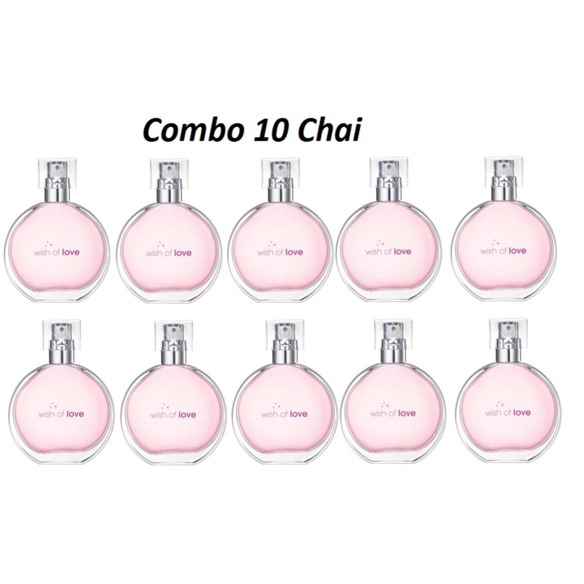 Combo 10 chai nước hoa avon wish of love 50ml-hồng ( không xuất hóa đơn đỏ )