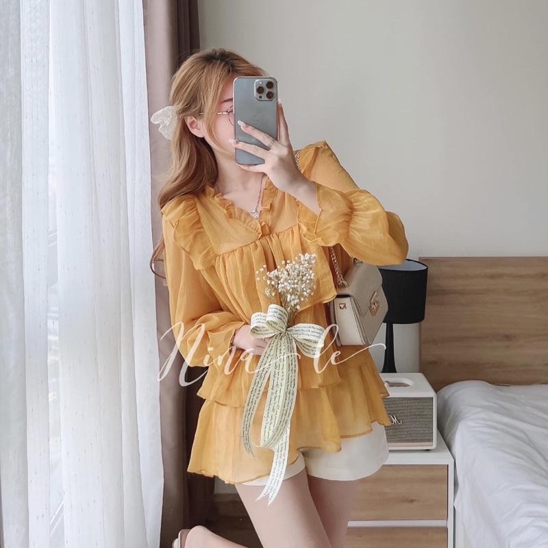 Set áo tầng tiểu thư+ quần short