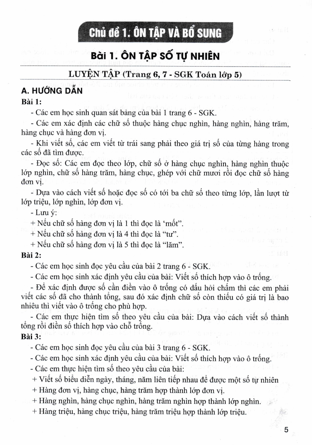Bài Giảng Và Hướng Dẫn Học Toán Lớp 5 - Tập 1 (Dùng Kèm SGK Kết Nối Tri Thức Với Cuộc Sống) - HA