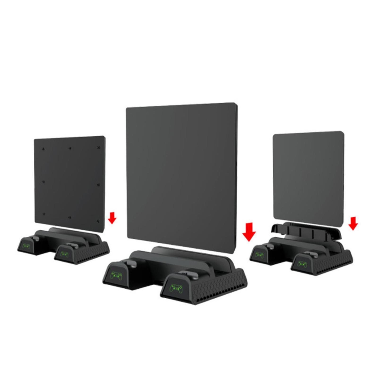 Vertical Stand+Cooling Fan+Controller Charging Station +Game Storage for PS4