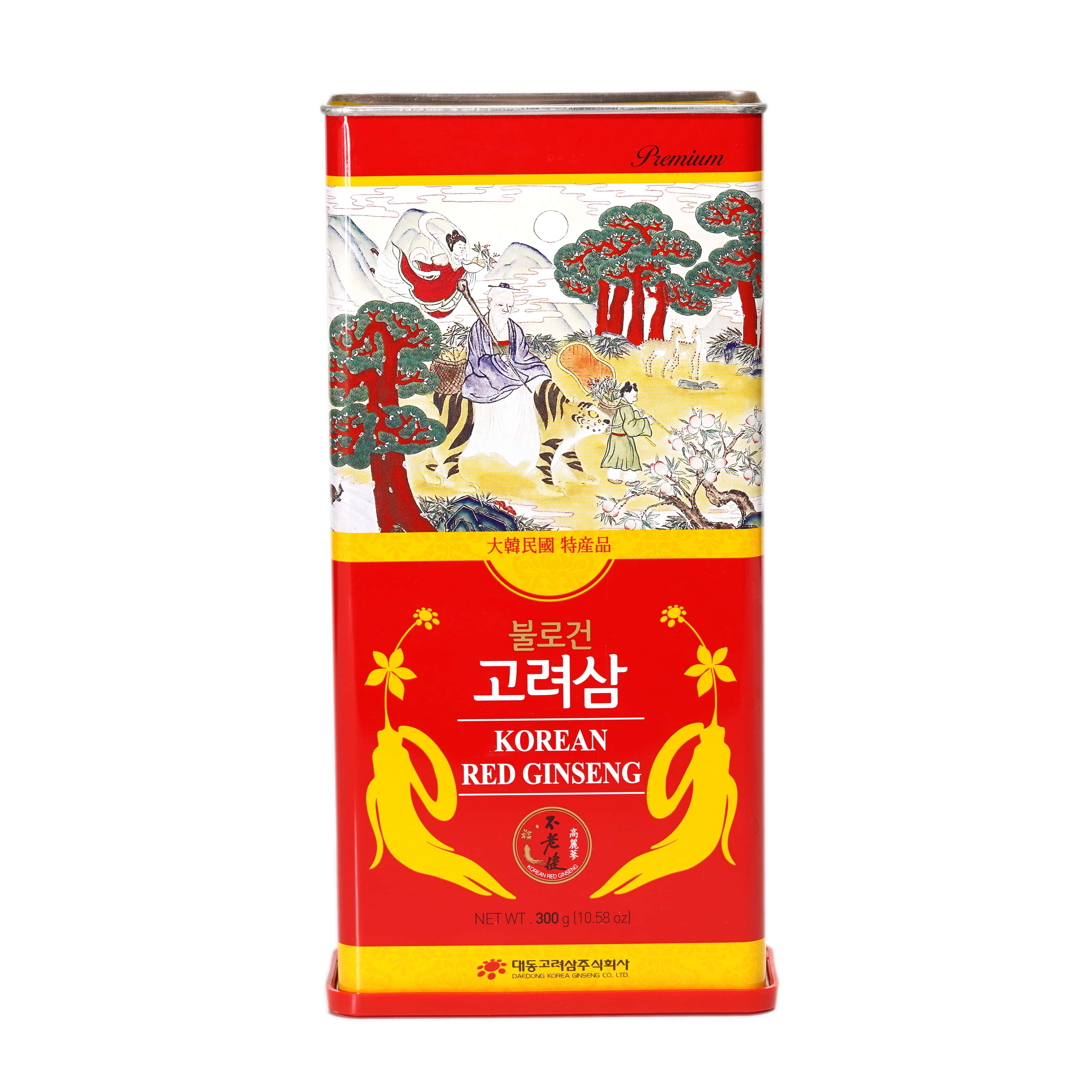Hồng sâm củ khô Hàn Quốc Daedong Korea Ginseng 300g dòng Premium củ to  - Tăng cường trí nhớ, hỗ trợ giảm mỡ máu, phòng ngừa tiểu đường, huyết áp