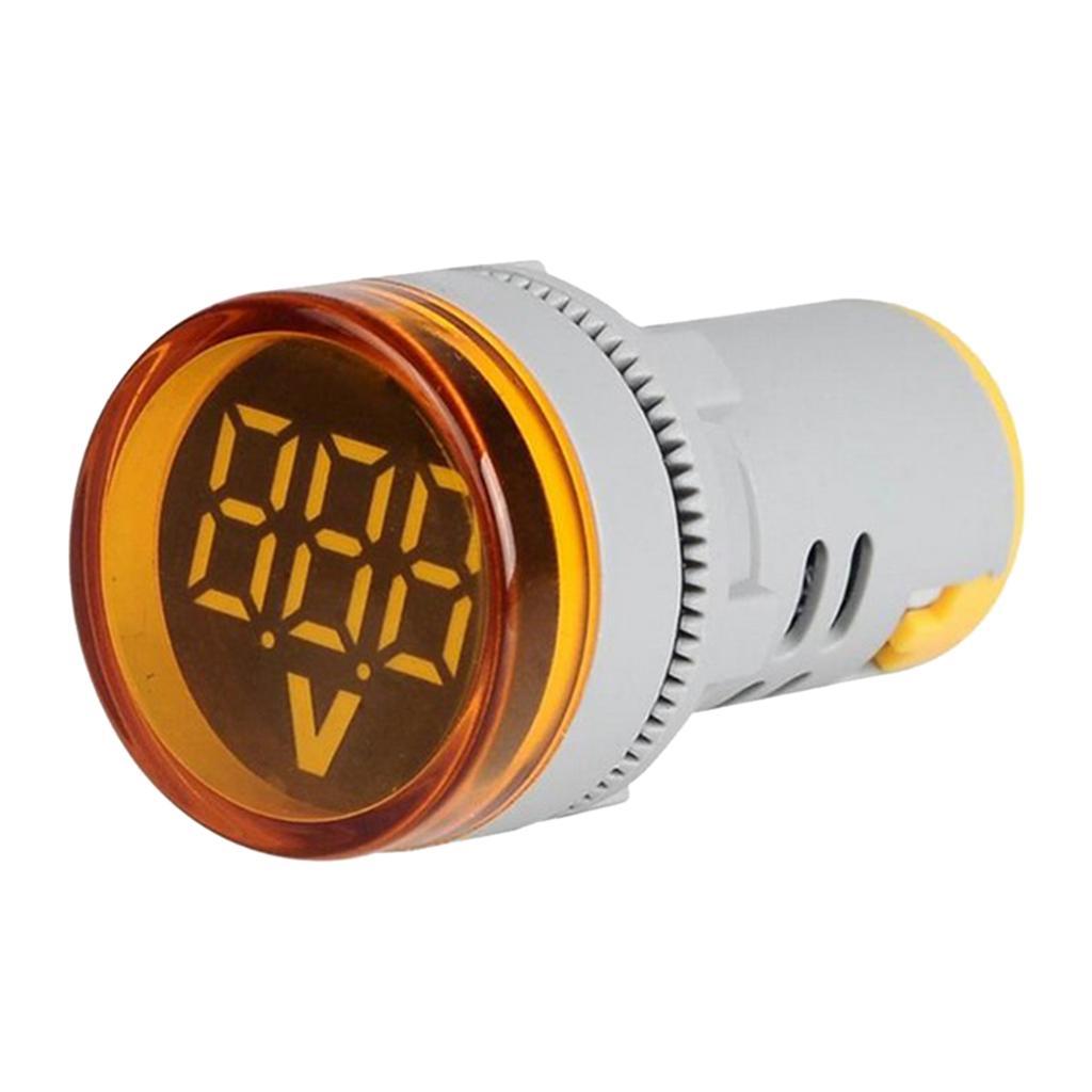 2x Mini Round Digital Voltmeter AC 12-500V Voltage