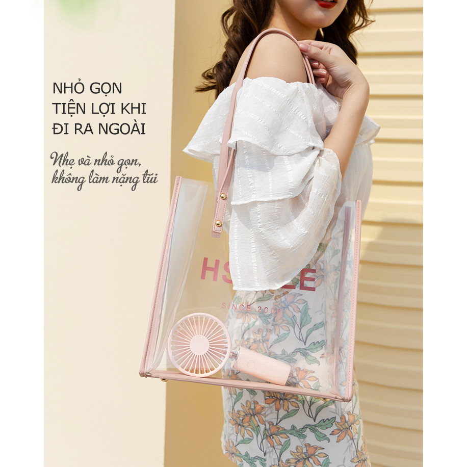 Quạt cầm tay mini Rely - Hồng Pastel