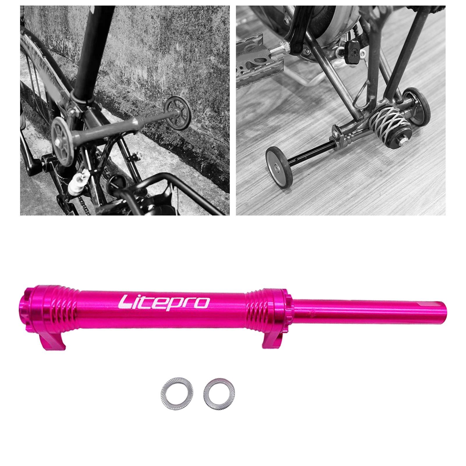 Folding  Wheels Extension Rod Aluminum Alloy for  Bike Black