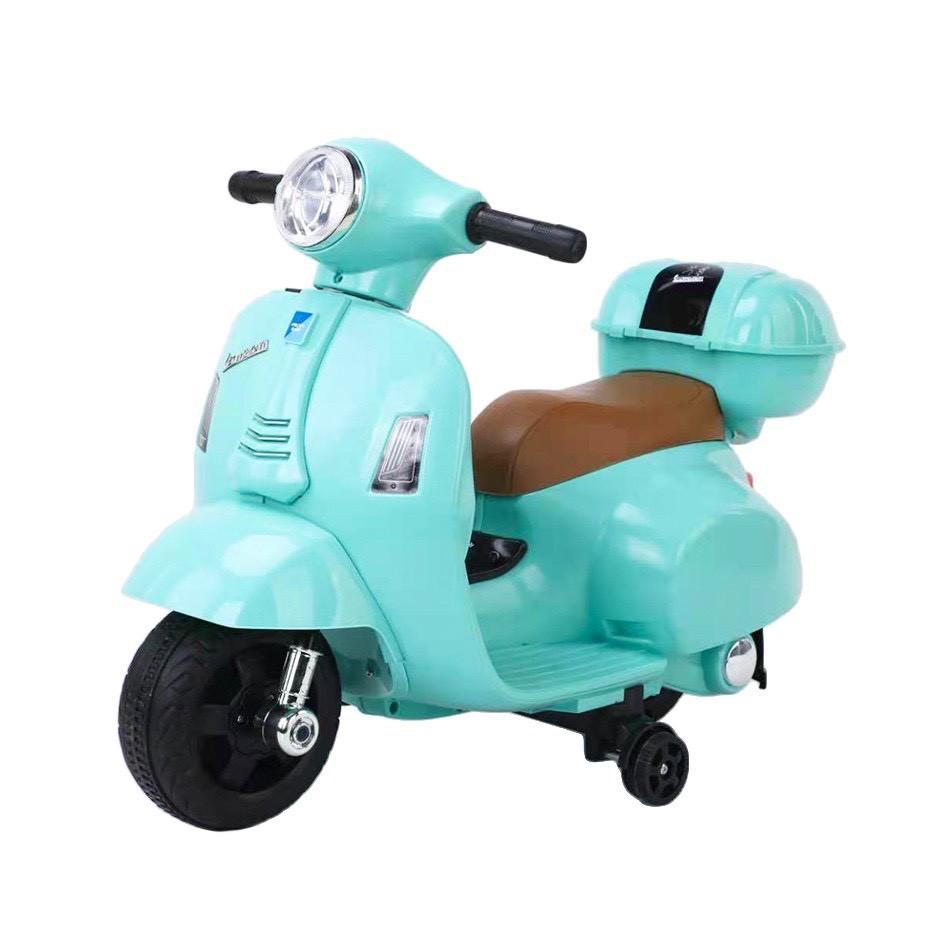 Xe máy vespa cho bé Xe máy điện trẻ em sử dụng chân ga