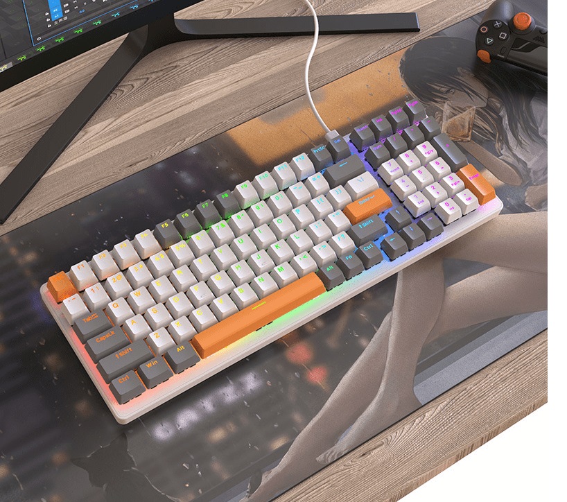 Bàn phím cơ K3 với 3 phiên bản màu sắc phối màu cực đẹp có đèn led RGB phù hợp với game thủ - JL