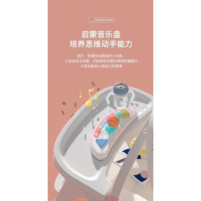Ghế Đa Chức Năng Cho Bé WDH009 ( Bàn Ăn Cho Bé , Máy Che , Nghe Nhạc , Bập Bênh .Xe Đẩy ,Đồ Chơi Cho Bé.