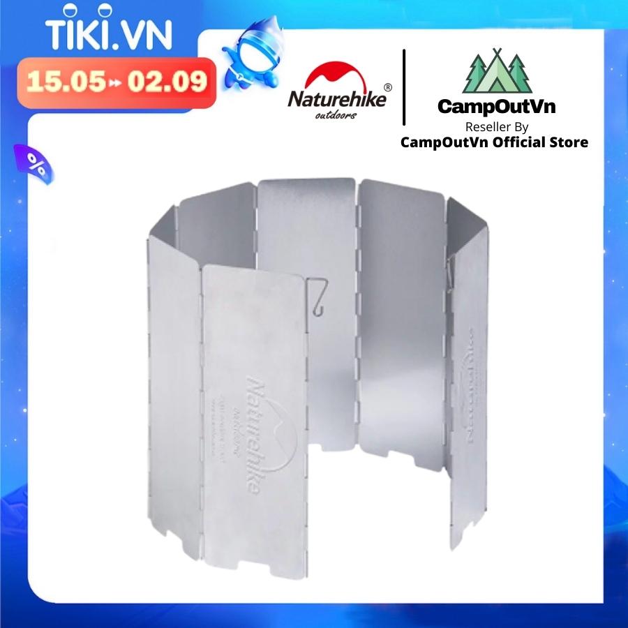 Đồ cắm trại tấm chắn gió bếp Naturehike campoutvn du lịch dã ngoại kín không rỉ sét xếp gấp gọn A125