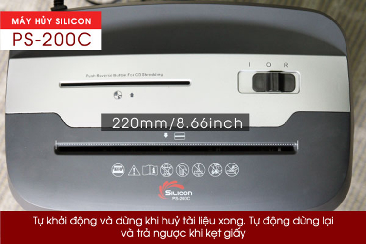 Máy Hủy Tài Liệu Silicon PS-200C