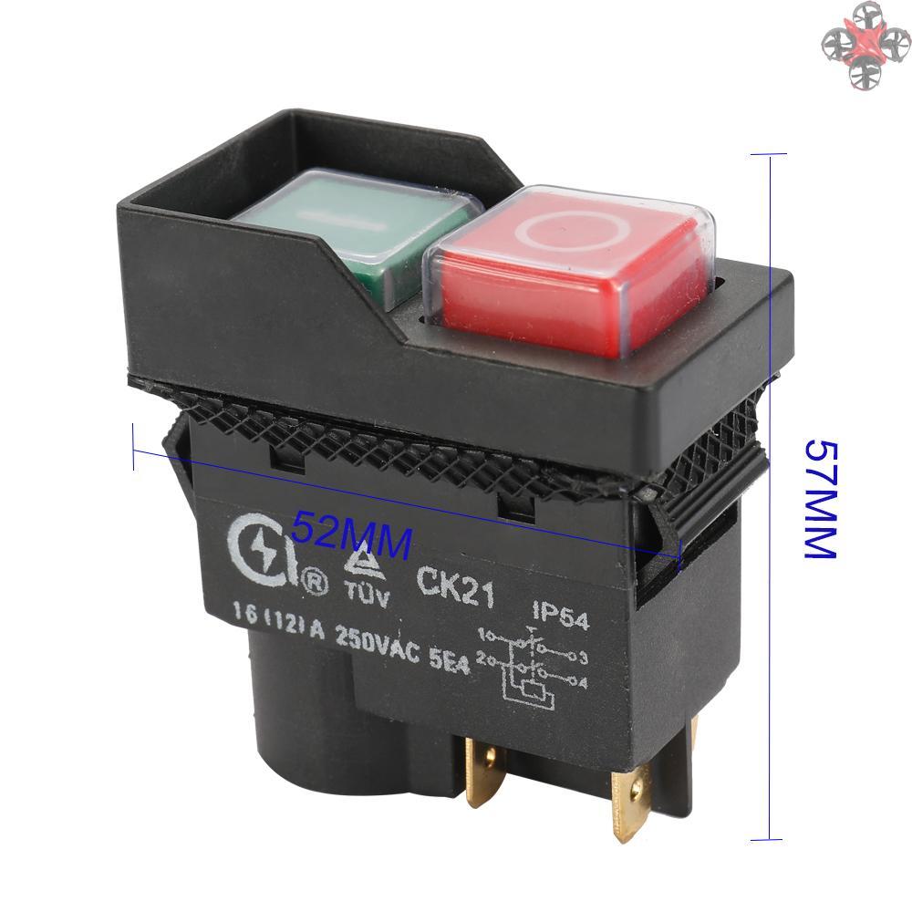 250V Universal CK21B/250V Safety Switch Emergency Stop Safe Cut Off Killer Waterproof and Dustproof Switches Electromagnetic Switch for Grinding Machine