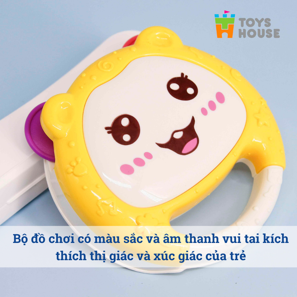 Túi đồ chơi xúc xắc lục lạc cho bé set 5 món Toys House 776-1  giúp bé sơ sinh kích thích phát triển giác quan