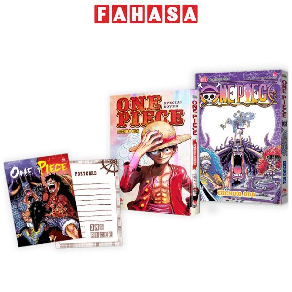 Combo Manga - One Piece - Tập 103 - Chiến Binh Giải Phóng - Bản Bìa Gập + Limited Edition (Bộ 2 Cuốn) - Tặng Kèm Bìa Áo Hologram + Postcard