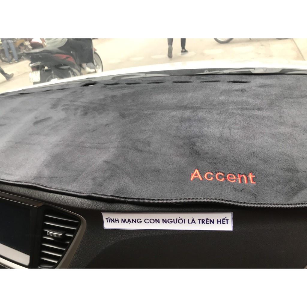 Thảm taplo nhung lông cừu Accent 2018-2023
