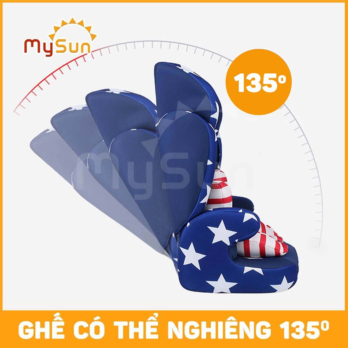 Ghế ngồi ô tô cho bé từ 6 tháng, trẻ em 1 tuổi đến 10 tuổi trên xe hơi MySun