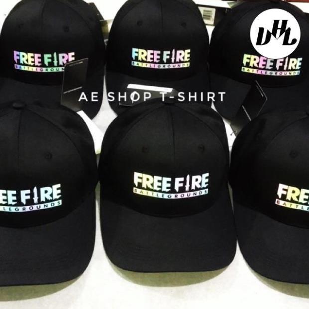 Nón In Logo FreeFire phản quang 7 màu mẫu 2