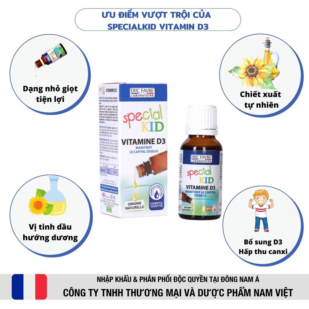 Special Kid Vitamin D3. Tinh dầu hỗ trợ hấp thu canxi giảm còi xương chậm mọc răng cho bé