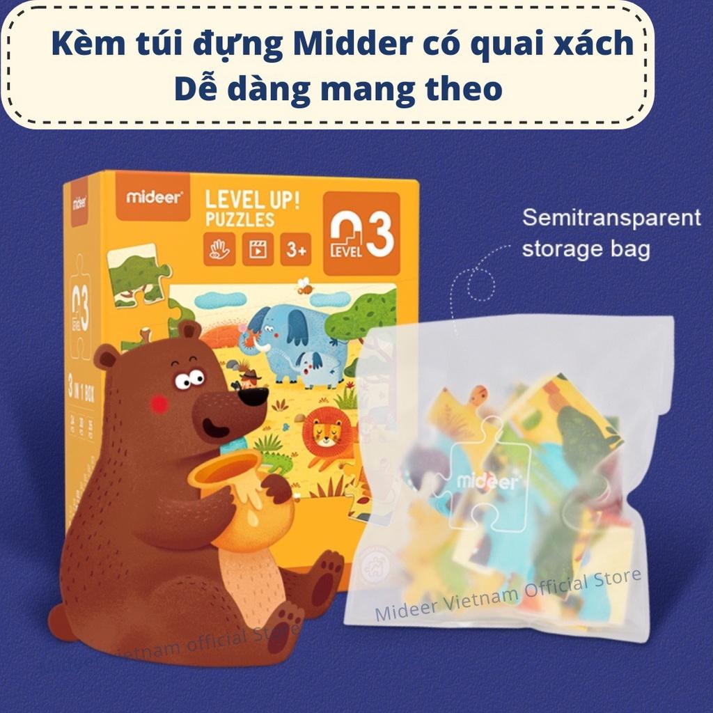 Đồ Chơi Xếp Hình 7 cấp độ Mideer puzzles Level Up , Đồ Chơi Tư Duy Cho bé 1 2 3 4 5 6+ Tuổi