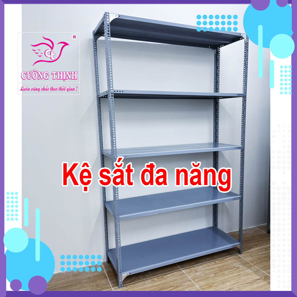 Kệ sắt trưng bày 5 Tầng, Cao 2m x Dài 1m5 x Rộng 30cm, Kệ sắt đa năng