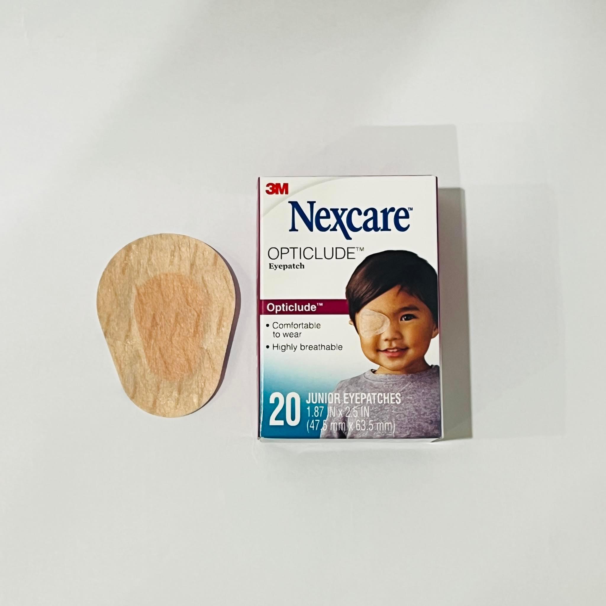 Hộp 20 miếng dán mắt hỗ trợ nhược thị trẻ em 3M Nexcare 1537 cỡ bé, sản xuất tại Canada