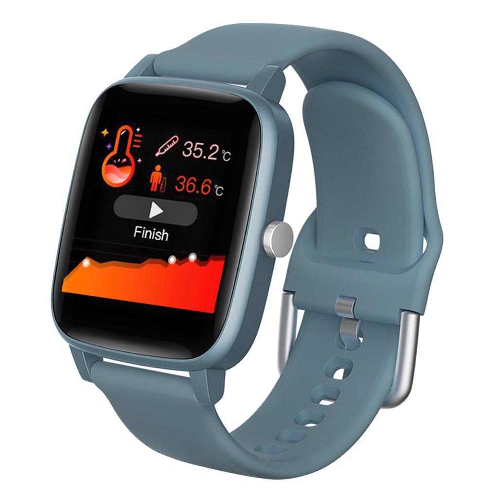 Smart Watch Bluetooth Heart Rate Blood Pressure Fitness Tracker Blue