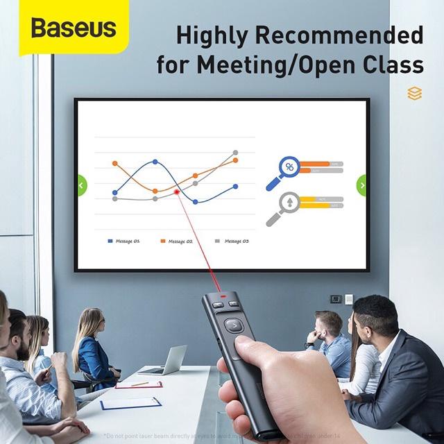 Baseus -BaseusMall VN Bút Laser trình chiếu Baseus Orange Dot Wireless Presenter cho Laptop