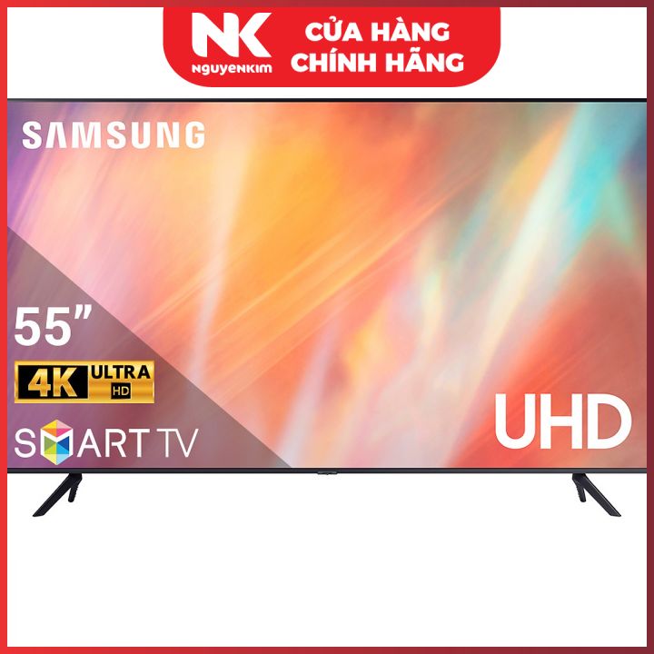 Smart Tivi Samsung 4K 55 inch UA55AU7700KXXV - Hàng Chính Hãng